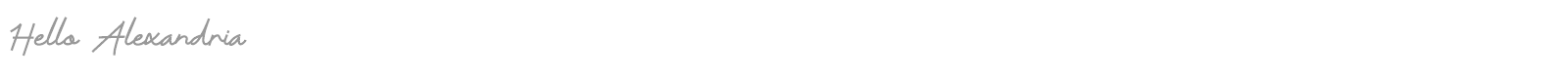 Hello Alexandria font preview